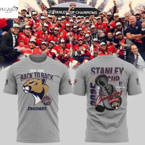 2024-2025 Stanley Cup Champions Florida Panthers Back To Back 3D T-Shirt