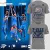2025 Finals Conference Champions 2025 Oklahoma City Thunder 3D T-Shirt – White