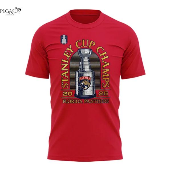 2025 Stanley Cup Champions Florida Panthers Back To Back 3D T-Shirt