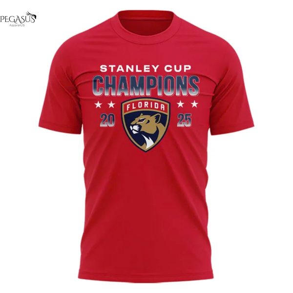 2025 Stanley Cup Champs Florida Panthers 3D T-Shirt