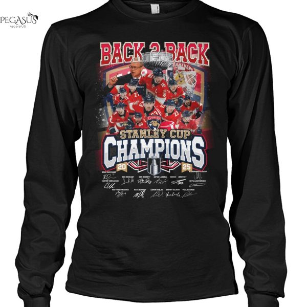 Back 2 Back Stanley Cup Champions Florida Panthers Signature Unisex T-Shirt