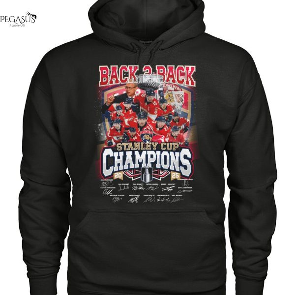Back 2 Back Stanley Cup Champions Florida Panthers Signature Unisex T-Shirt