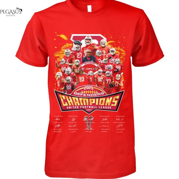 D.C. Defenders United Football League 2025 Champions Signature Unisex T-Shirt