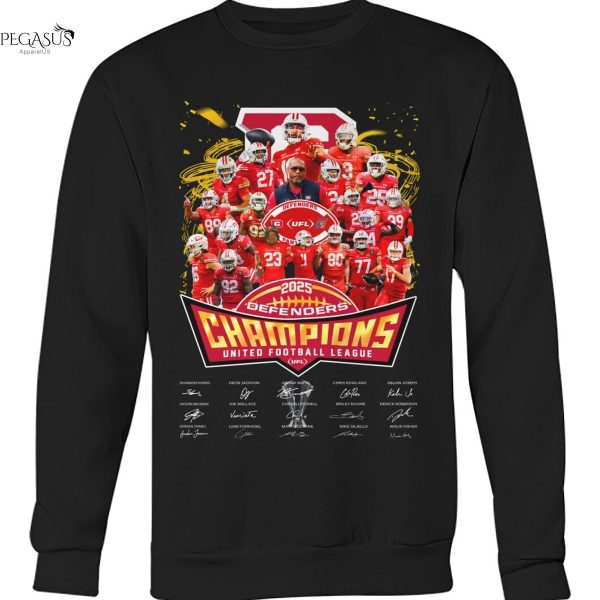D.C. Defenders United Football League 2025 Champions Signature Unisex T-Shirt