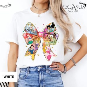 Disney Princess Coquette Shirt, Princess Bow Shirt, Princess Ribbon Tee, Cute Princess Shirt, Disney Women Shirt, Disney Princess Gift