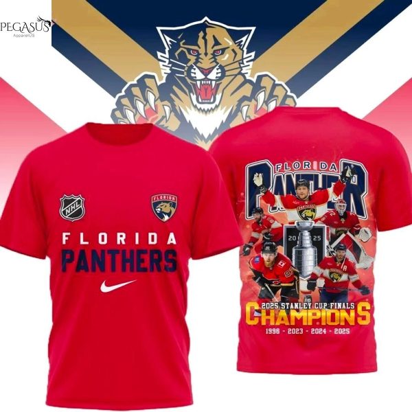Florida Panther 2025 Stanley Cup Finals Champions 3D T-Shirt