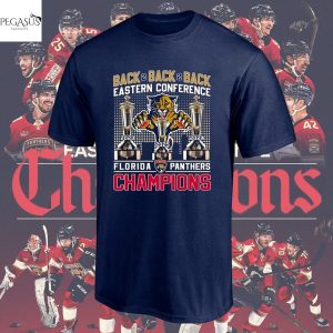 Florida Panther Eastern Conference 2025 Back To Back To Back Unisex T-Shirt