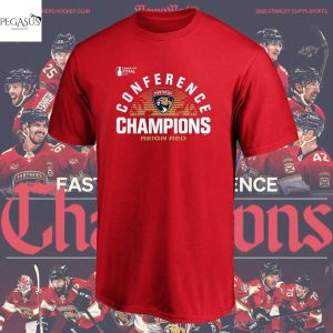 Florida Panthers 2025 Eastern Conference Champs Reiign Red Unisex T-Shirt