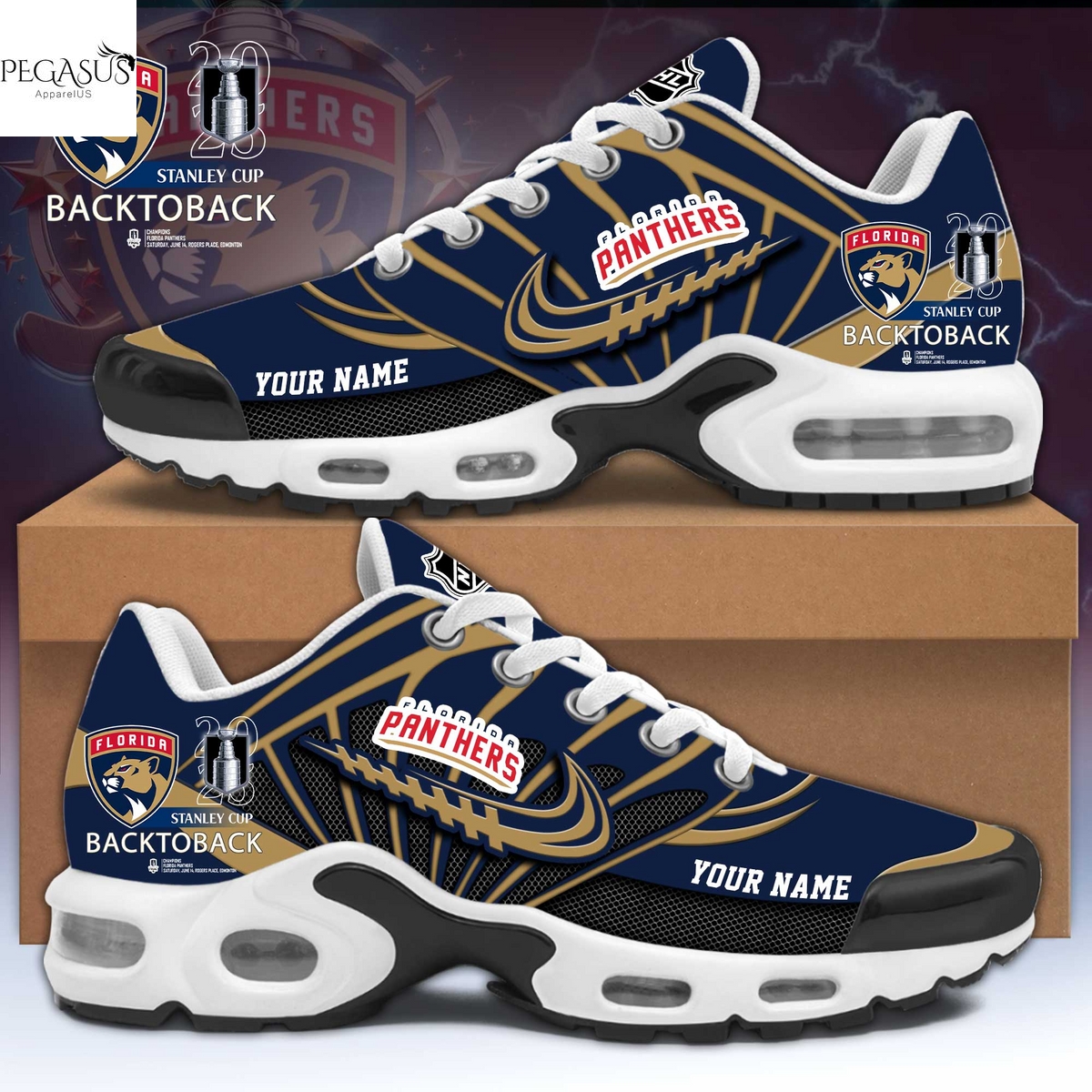 Florida Panthers 2025 National Hockey League Back-To-Back Air Max Plus Shoes Florida Panthers 2025 National Hockey League Back-To-Back Air Max Plus Shoes