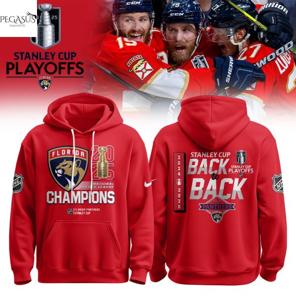 Florida Panthers 2025 Stanley Cup Back To Back Champions Hoodie