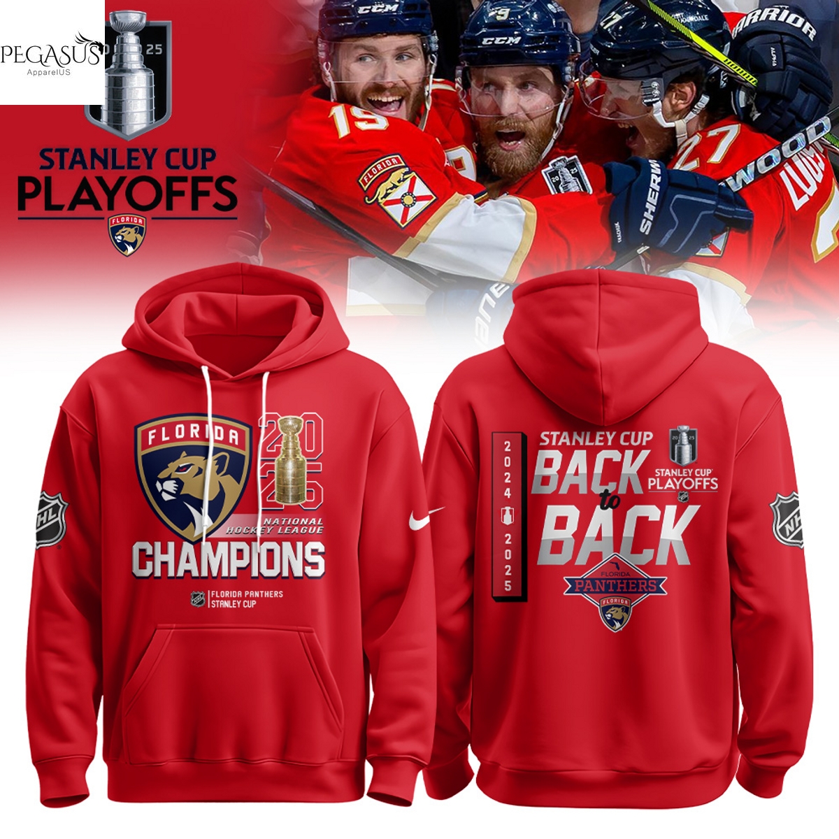 Florida Panthers 2025 Stanley Cup Back To Back Champions Hoodie Florida Panthers 2025 Stanley Cup Back To Back Champions Hoodie