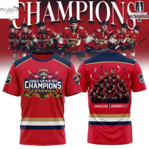 Florida Panthers 2025 Stanley Cup Playoffs Champions Hockey 3D T-Shirt