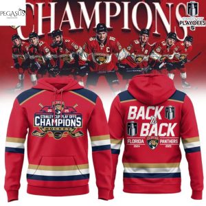 Florida Panthers 2025 Stanley Cup Playoffs Champions Hockey Back To Back Hoodie