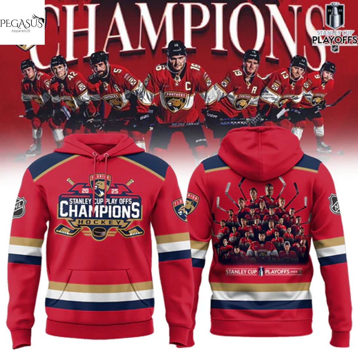 Florida Panthers 2025 Stanley Cup Playoffs Champions Hockey Hoodie Florida Panthers 2025 Stanley Cup Playoffs Champions Hockey Hoodie