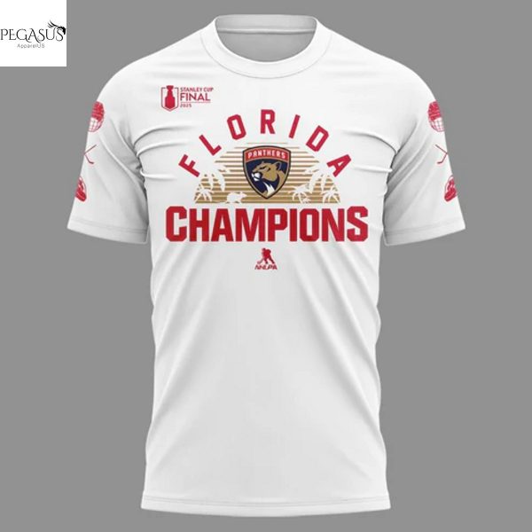 Florida Panthers Back-To-Back Stanley Cup Final Champions 3D T-Shirt