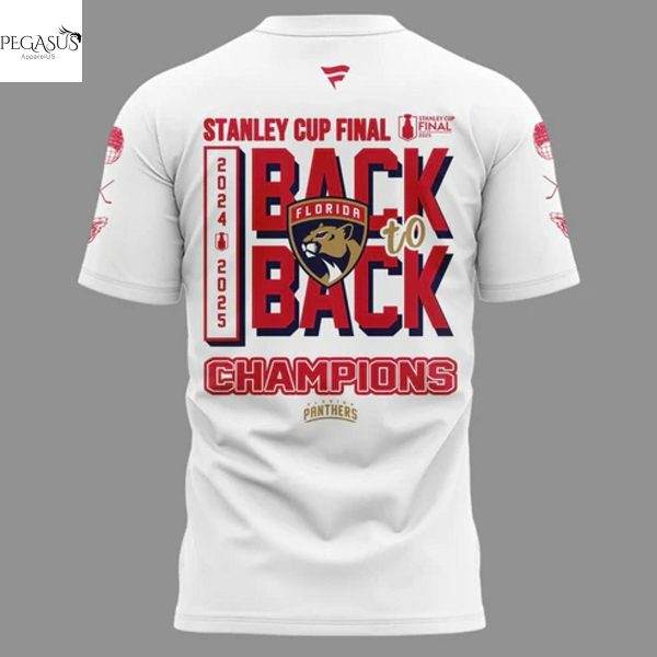 Florida Panthers Back-To-Back Stanley Cup Final Champions 3D T-Shirt
