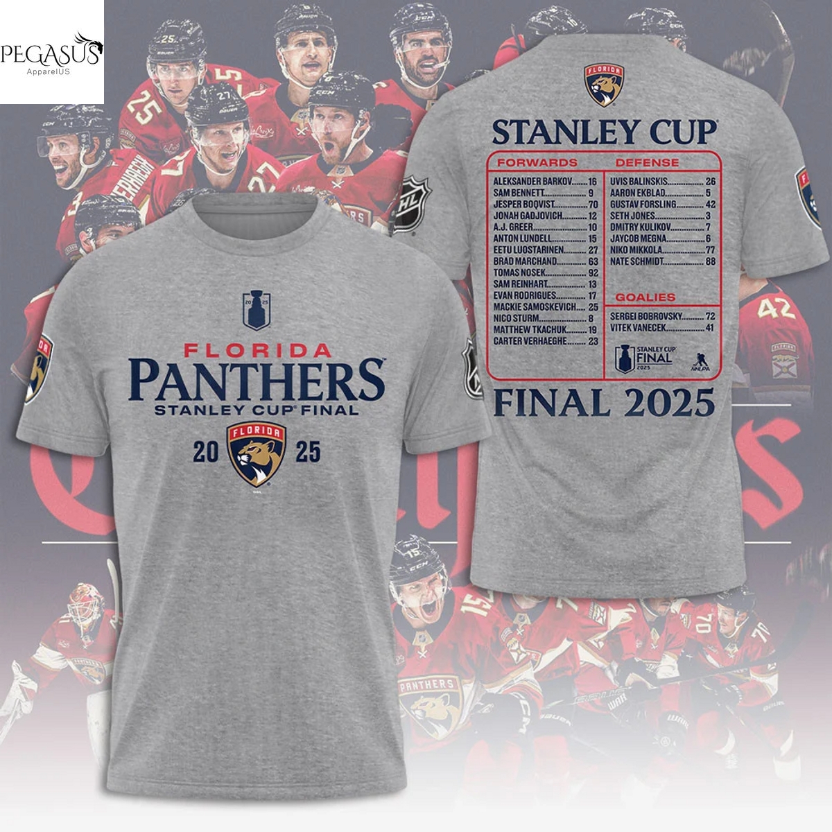 Florida Panthers Stanley Cup Final 2025 3D T-Shirt Florida Panthers Stanley Cup Final 2025 3D T-Shirt