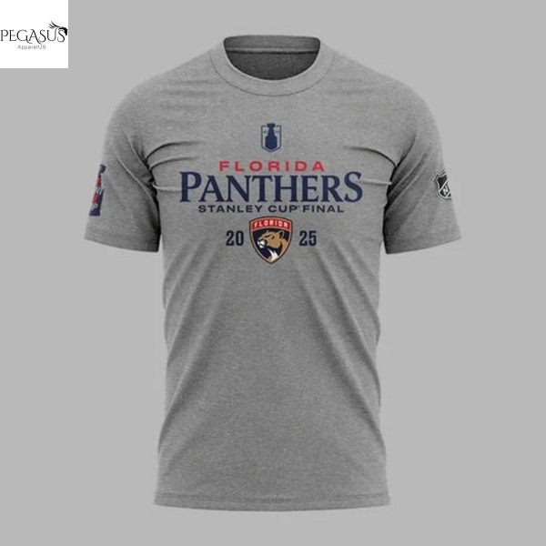 Florida Panthers Stanley Cup Final Champions Back-To-Back 3D T-Shirt – Grey