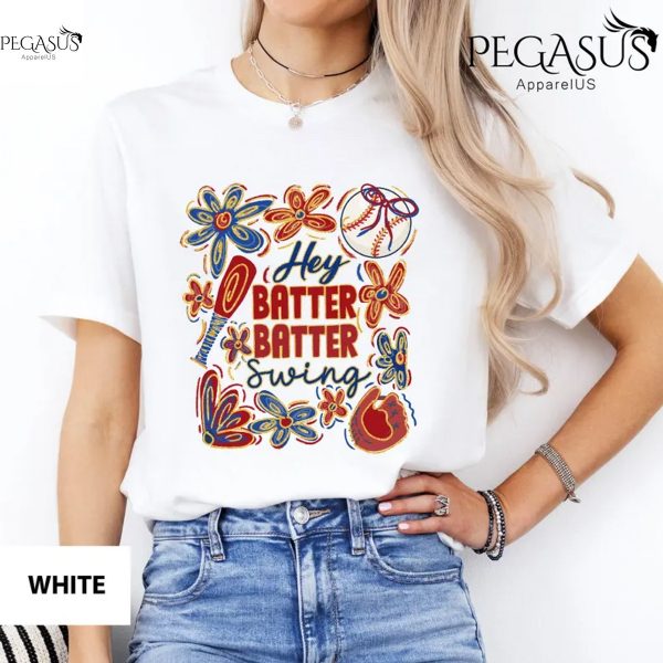 Hey Batter Batter Swing Shirt, Coquette Baseball Shirt, Baseball Lover, Baseball Mom Shirt, Game Day, Sports Mom Gifts, Baseball 4th of July