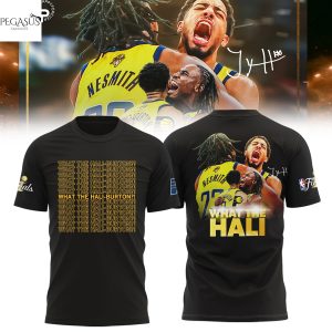 Indiana Pacers 2025 Eastern Conference Champions – What The Hali 3D T-Shirt – Black