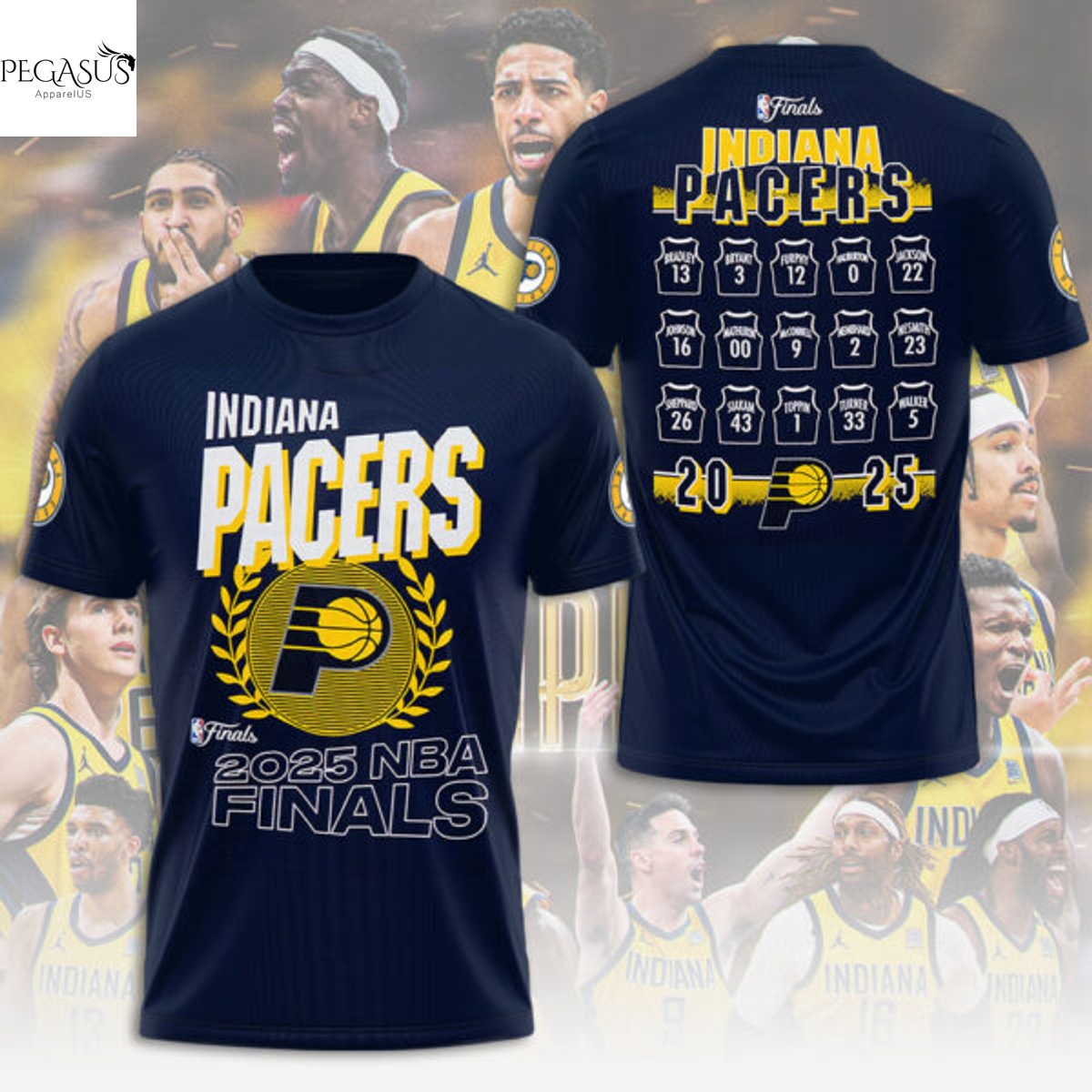 Indiana Pacers 2025 Finals 3D T-Shirt Indiana Pacers 2025 Finals 3D T-Shirt