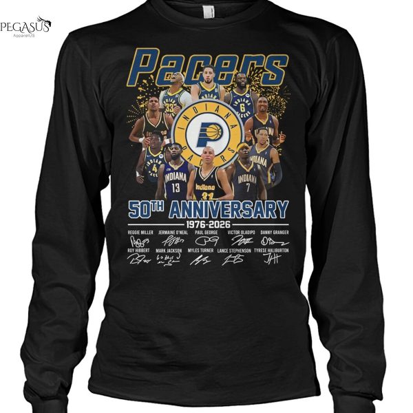 Indiana Pacers 50th Anniversary 1976-2026 Signature Thank You For The Memories Unisex T-Shirt