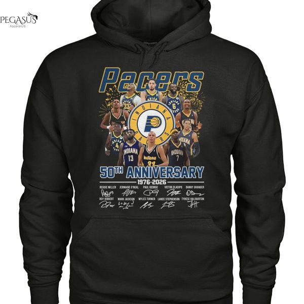 Indiana Pacers 50th Anniversary 1976-2026 Signature Thank You For The Memories Unisex T-Shirt