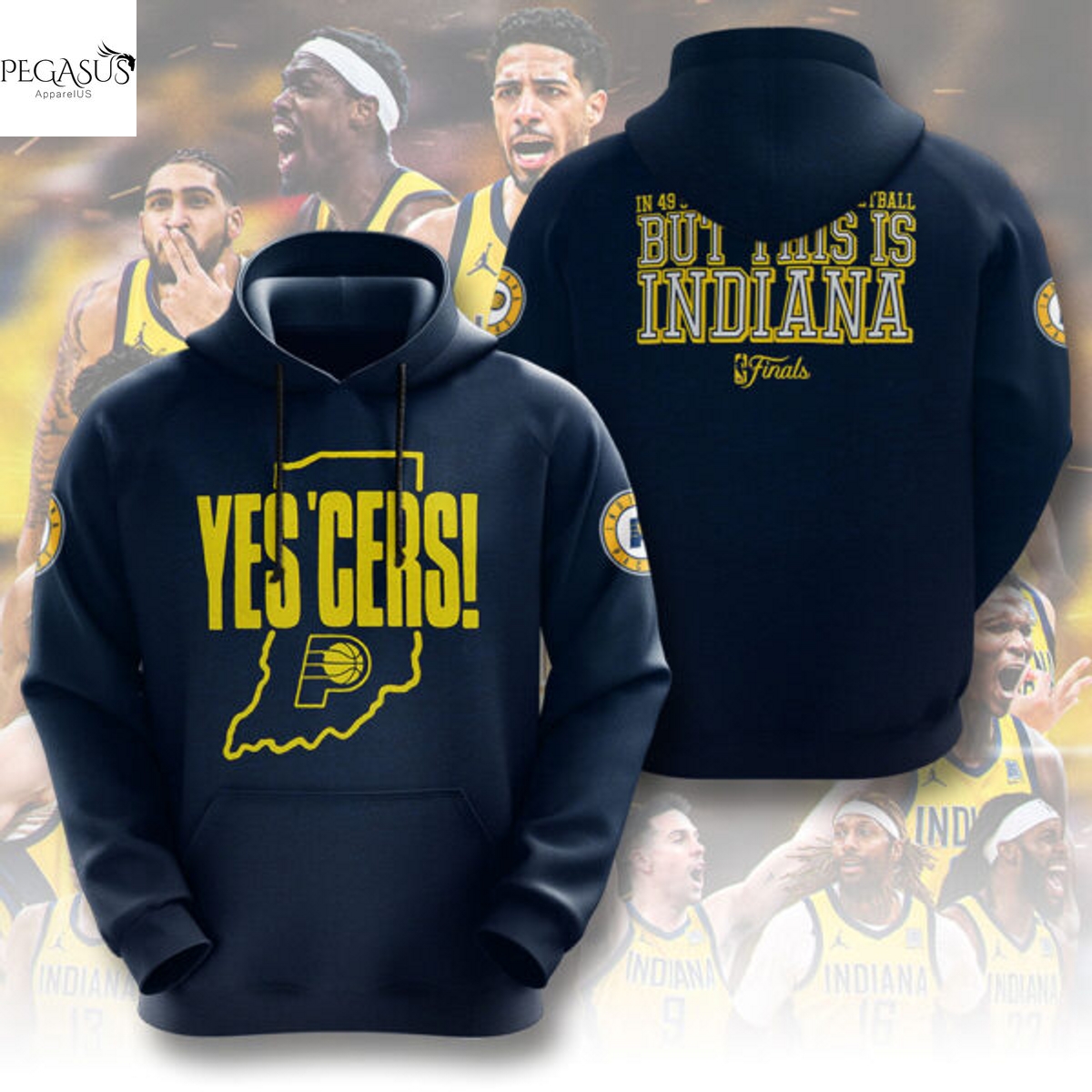 Indiana Pacers Finals 2025 - In 49 States, Its Just Basketball But This Is Indiana Hoodie Indiana Pacers Finals 2025 - In 49 States, Its Just Basketball But This Is Indiana Hoodie