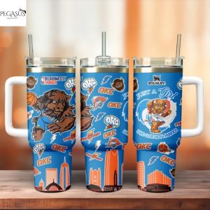 Just A Girl Who Love Her Oklahoma City Thunder Tumbler With Handle And Straw