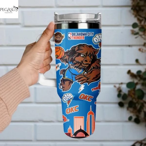 Just A Girl Who Love Her Oklahoma City Thunder Tumbler With Handle And Straw