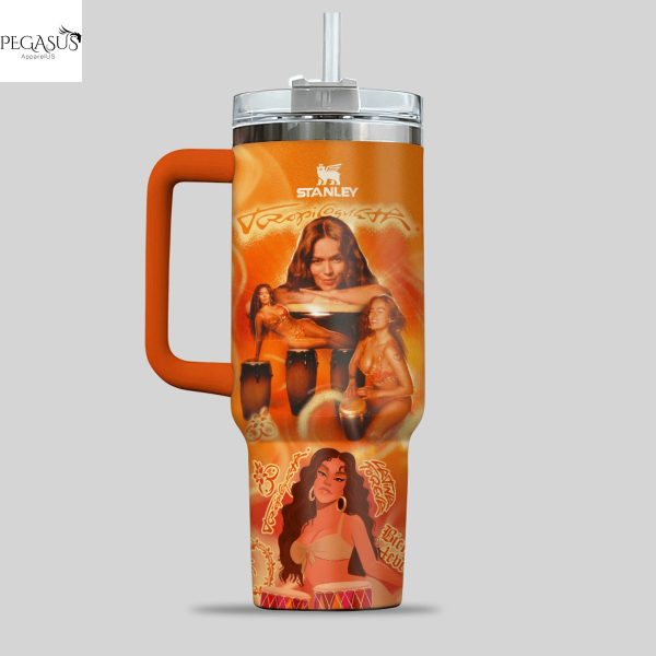Karol G Papasito Tumbler With Handle And Straw