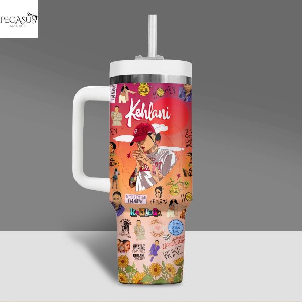 Kehlani – Blue Water Road Tumbler With Handle And Straw