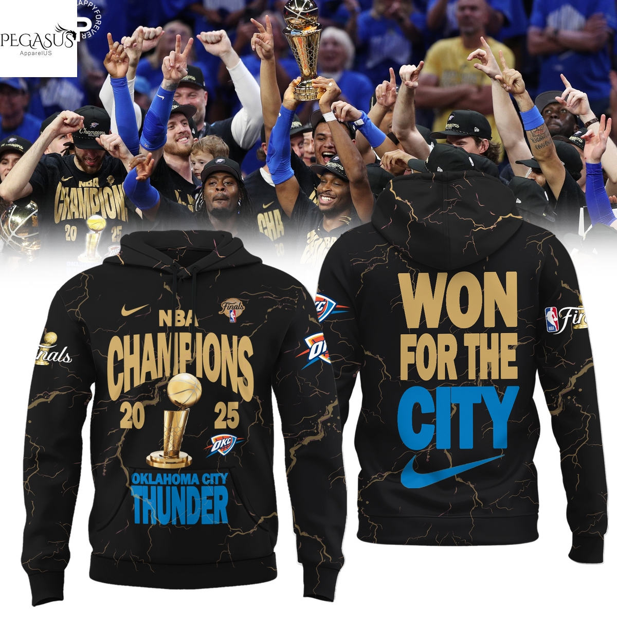 National Basketball Association Champions 2025 Oklahoma City Thunder Won For The City Hoodie National Basketball Association Champions 2025 Oklahoma City Thunder Won For The City Hoodie