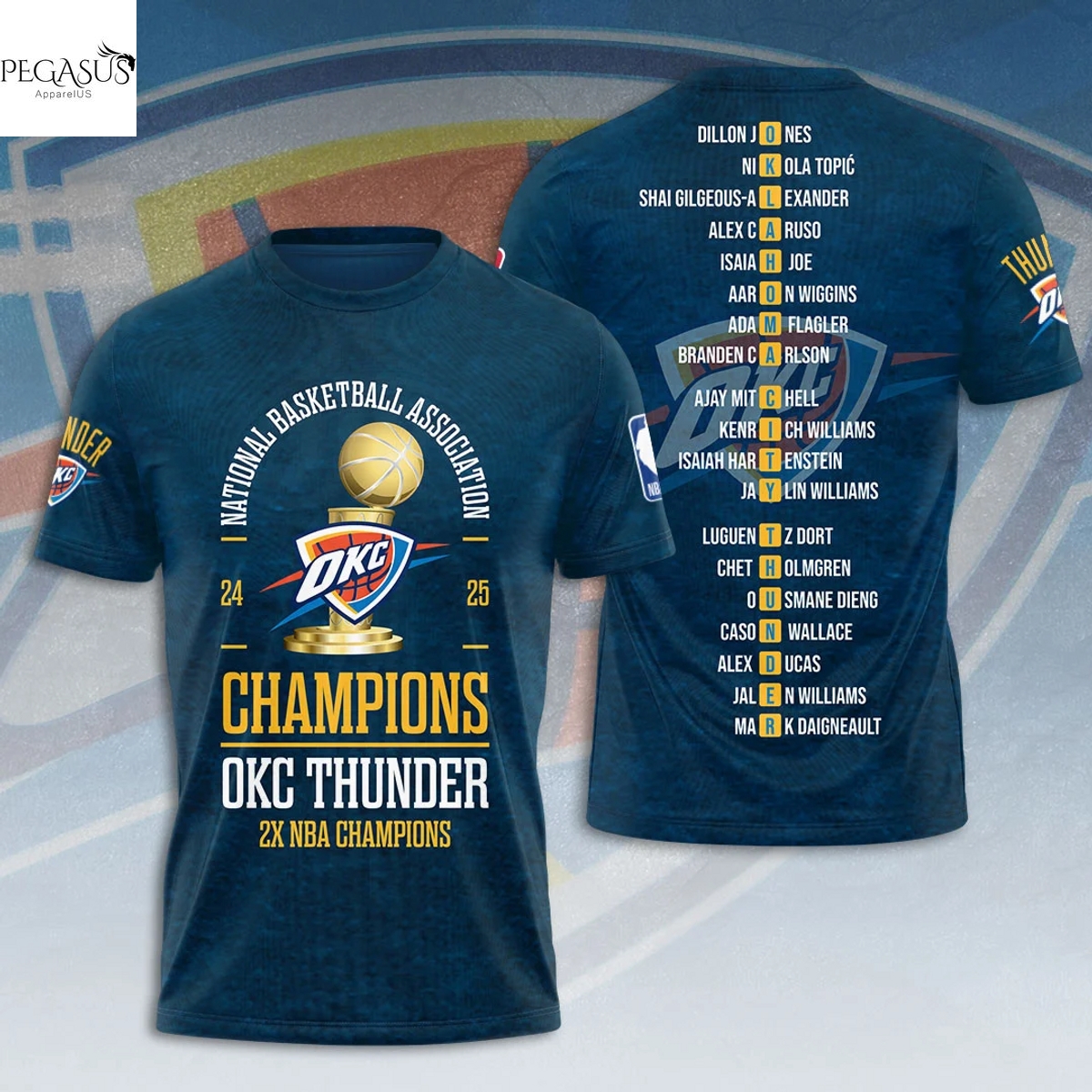 National Basketball Association Finals 2025 Oklahoma City Thunder 3D T-Shirt National Basketball Association Finals 2025 Oklahoma City Thunder 3D T-Shirt