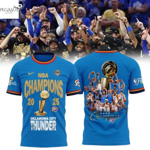 NBA Champions 2025 Oklahoma City Thunder 3D T-Shirt