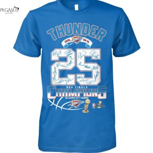 Oklahoma City Thunder 2024-2025 Finals Signature Unisex T-Shirt