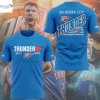 Oklahoma City Thunder 2025 Playoffs Basketball 3D T-Shirt