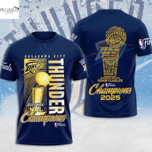 Oklahoma City Thunder 2025 Champions Finals 3D T-Shirt