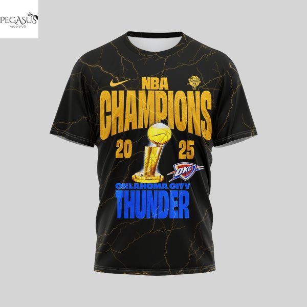 Oklahoma City Thunder 2025 Champions We Are Champions – Thunder Forever 3D T-Shirt