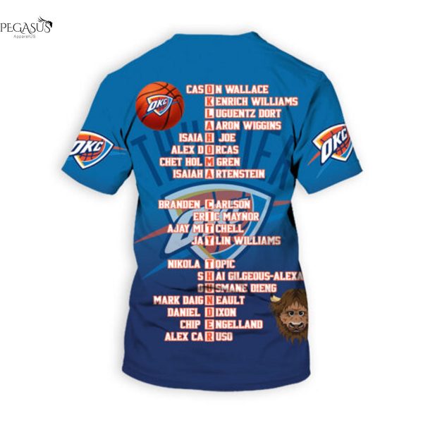 Oklahoma City Thunder 2025 Finals Champions 3D T-Shirt