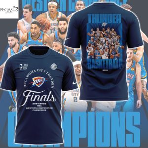 Oklahoma City Thunder 2025 Finals Conference Champions 3D T-Shirt