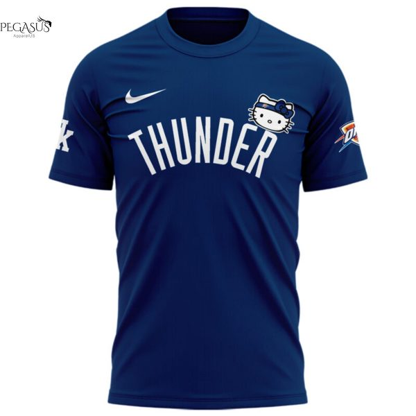Oklahoma City Thunder 2025 Hello Kitty 3D T-Shirt