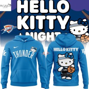 Oklahoma City Thunder 2025 Hello Kitty Hoodie – Blue