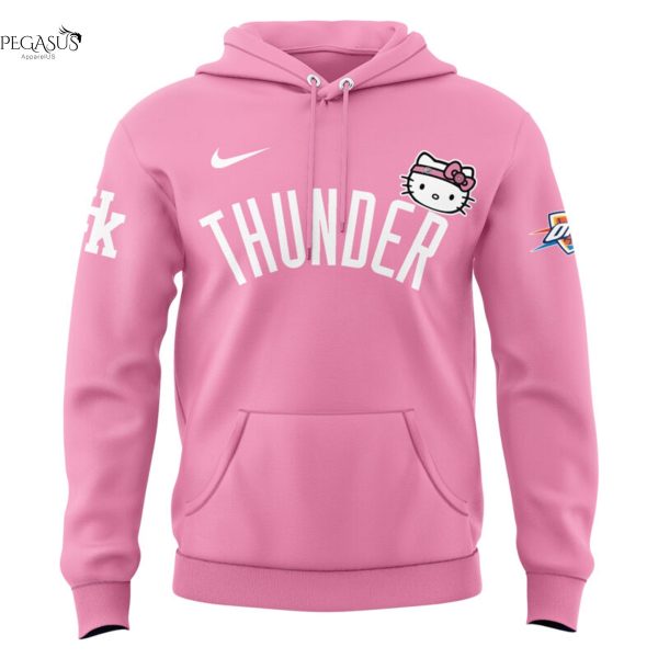 Oklahoma City Thunder 2025 Hello Kitty Hoodie – Pink