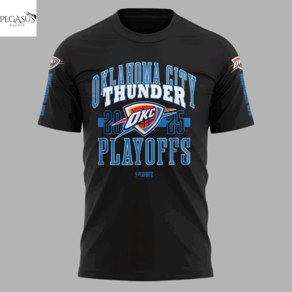 Oklahoma City Thunder 2025 Playoffs Basketball 3D T-Shirt