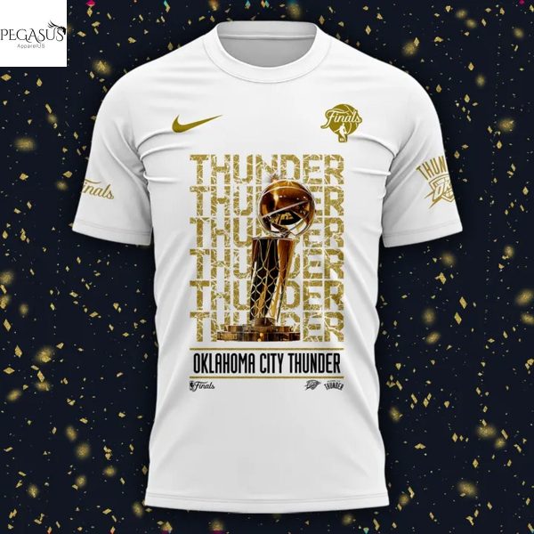Oklahoma City Thunder Champions X2 2025 Signature 3D T-Shirt
