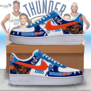 Oklahoma City Thunder Finals 2025 Thunder Up Air Force 1 Shoes