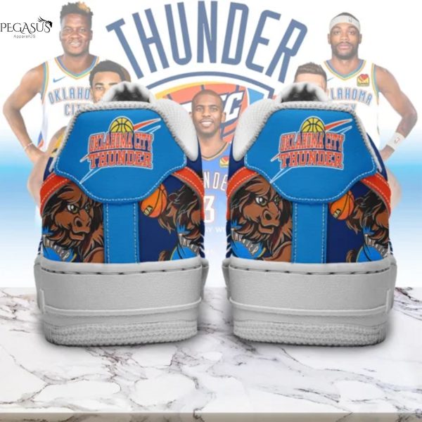 Oklahoma City Thunder Finals 2025 Thunder Up Air Force 1 Shoes