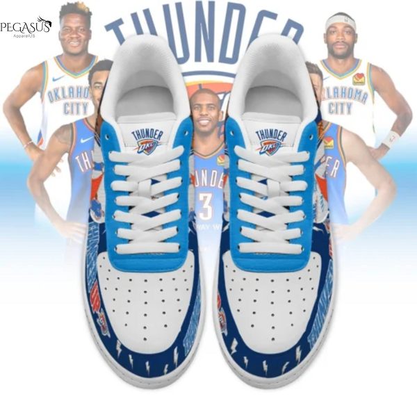 Oklahoma City Thunder Finals 2025 Thunder Up Air Force 1 Shoes
