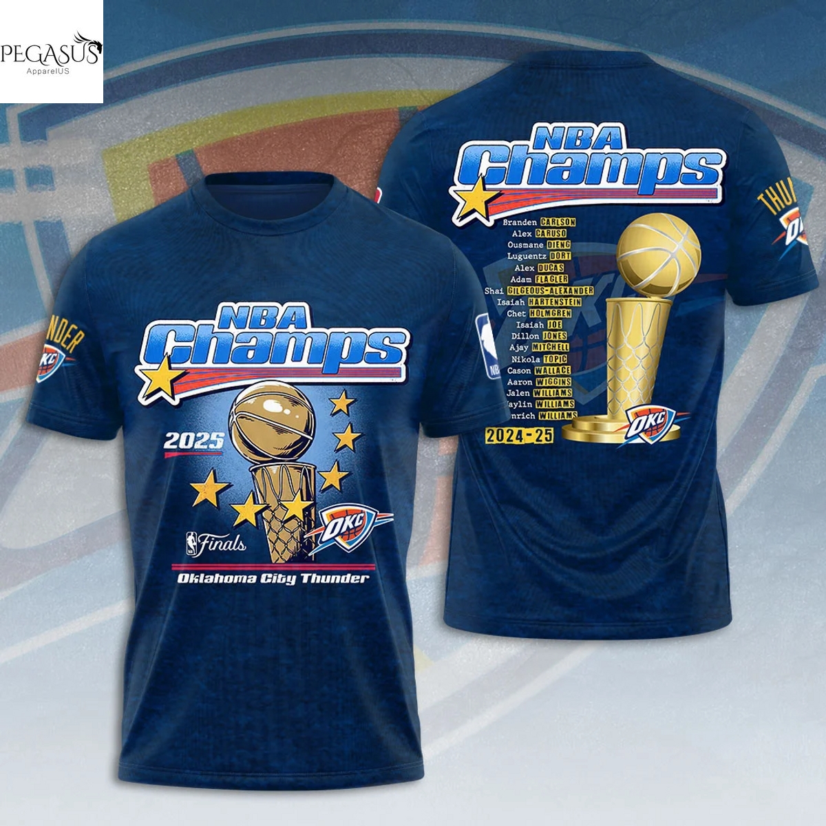 Oklahoma City Thunder Finals NBA Champs 3D T-Shirt Oklahoma City Thunder Finals NBA Champs 3D T-Shirt